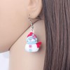 WEVENI - Pendientes de acrílico para Navidad, diseño de muñeco