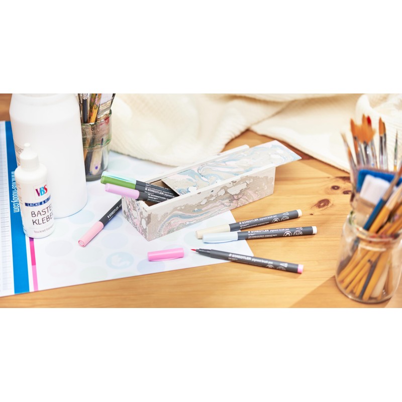 VBS Pencil Box with Sliding Lid Raw Wood