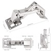 HOZEON 4 Pcs 170 Degree Frameless Cabinet Doors Hinges, Soft