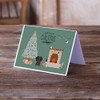 Black Tan Wire Haired Dachshund Christmas Everyone Greeting Cards and