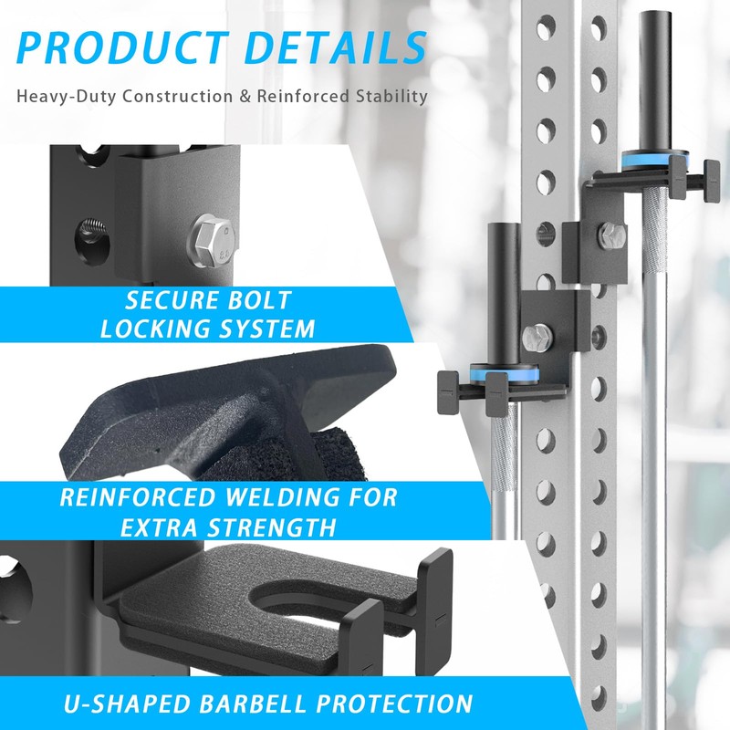 J Bryant Barbell Holder for 3x3" & 2x3" Power Racks