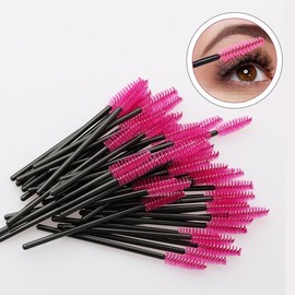 Eyelash Brush 50pcs Black Pink Mascara Brush 3ea