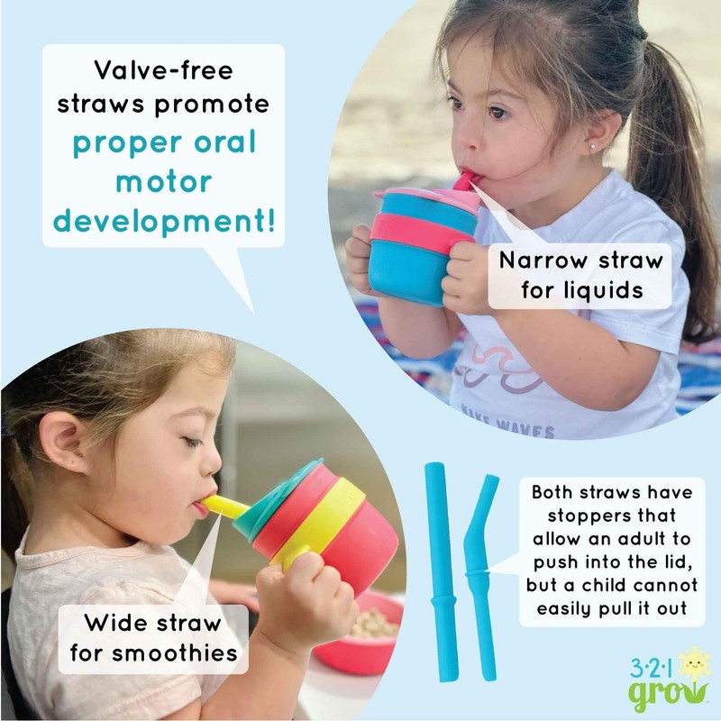 321 Grow Easy Learn Drink and Snack Set – Silicone