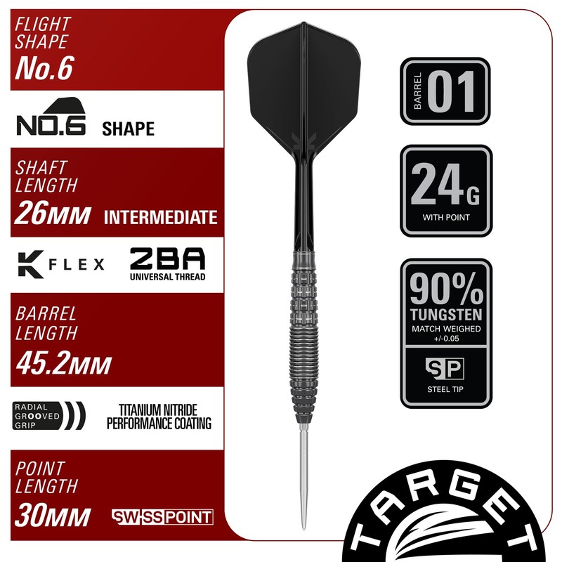 Target Japan Black Marque Phantom 90% Tungsten K-Flex Swiss Point