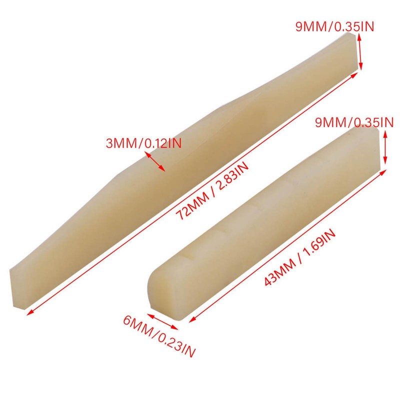 Camel Bone Guitar Saddle and Saddle Guitar Nut Camel Bone