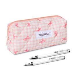Prizmxed Bow Pencil Case Small Pencil Case Girls Cute Design Pencil Case School Suitable for Stationery Cosmetic Storage Suitable for Girls and Adults Women, pink, pencil case