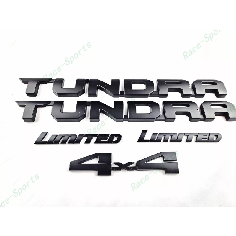 Toyota 5PCS Matte Black Door Tundra Limited Rear 4x4 EMBLEM