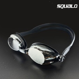 Squalo Kids' Mirrored Swimming Goggles, Anti-fog Survival Swimming Goggles for Children SGL-1600M Black / 스쿠알로 아동미러수경 어린이용 김서림 방지형 생존수영 물안경 SGL-1600M블랙