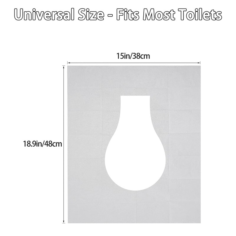 MA CHÉRIE Disposable Toilet Seat Cover 120 Pcs,Extra Large,Flushable,Travel and