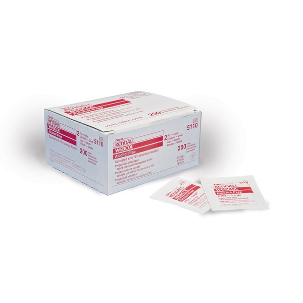 WEBCOL Alcohol Preps-Size: Large Type: 2-Ply - UOM = Case of 4000