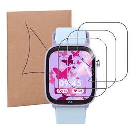CONAPIKA Pack of 3 Screen Protectors for Ice-Watch Ice Smart Junior 3.0 FM, Ultra Thin Bubble-Free HD Clear Anti-Scratch TPU Screen Protector High Sensitivity Anti-Bubble Waterproof Screen Protector