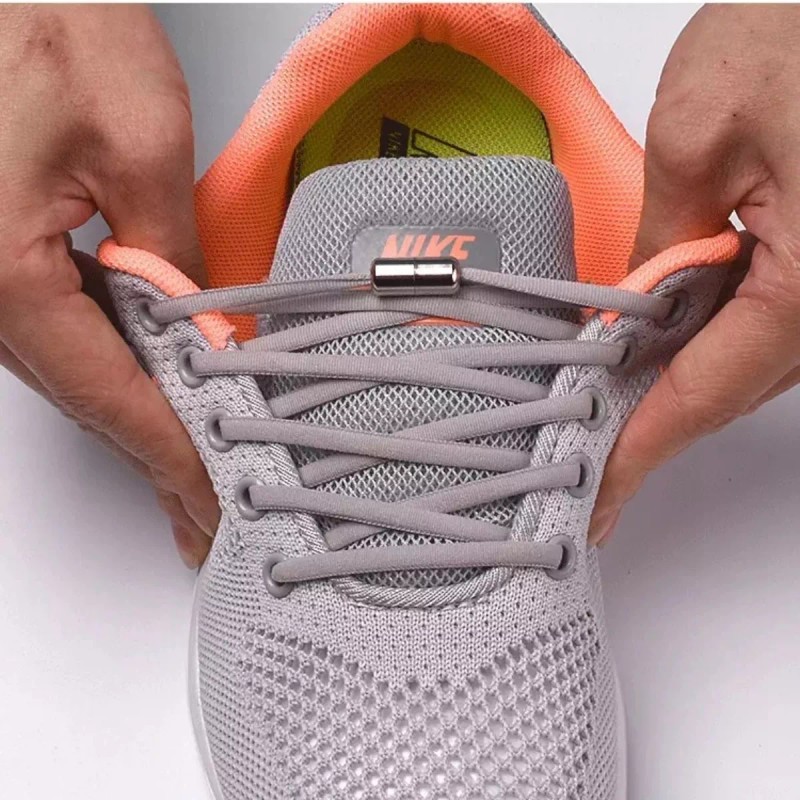 Agujetas Sin Nudo Elásticas Hebilla Metal 4 Pares Zapatos