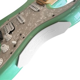 Strap-A-Joe Guitar Stability Grip - Prevents Sliding On Leg - Electric Guitar Lap Rest Holder Guitar Support Strap:_White_One Size Fits Most