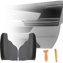 Priprilod 2pcs Leather Black Door Armrest Replacement Cover Compatible with Honda Odyssey 2011 2012 2013 2014 2015 2016 2017