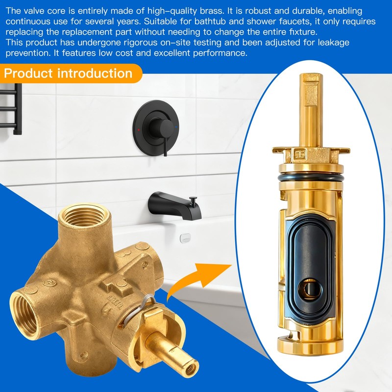 Replacement Brass Cartridge for Moen 1222 Posi-Temp Tub Spout Showe