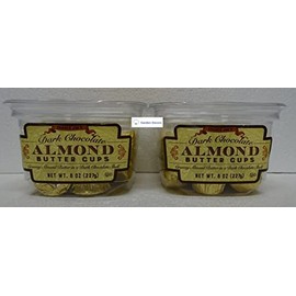 Trader Joe Dark Chocolate Almond Butter Cups 8oz 227g (Two Tubs)