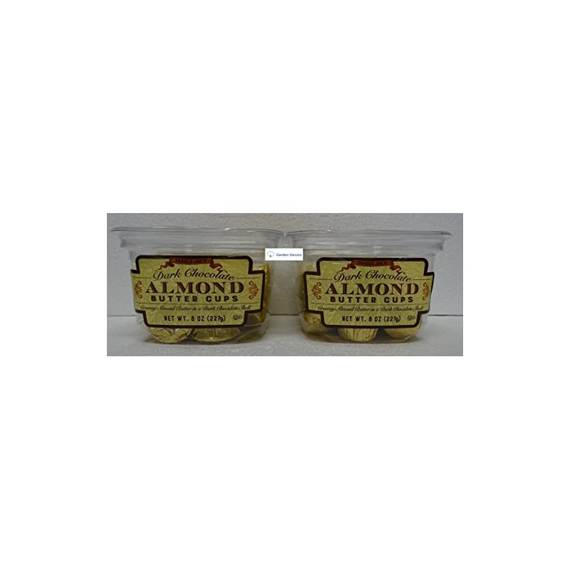 Trader Joe Dark Chocolate Almond Butter Cups 8oz 227g (Two