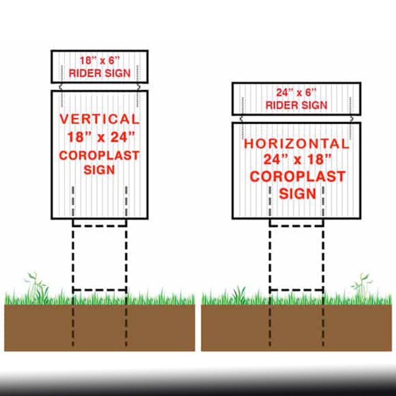 (5 Pack) RED Corrugated Plastic Sheet 18" X 24" Vertical