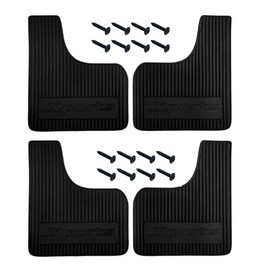 4PCS Car Mud Flaps, Flexible Rubber Vehicle Mudflaps Mudguard Splash Guard with Hardware, Automotive Exterior Front & Rear Protection Accessories, Universal for Pickup Truck SUV