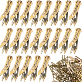 Alpinleux 80 Pcs Self-Drilling Anchors with Screws Kit, Upgraded Drywall Anchors for Heavy Duty, Metal Screw Anchors Set, Easy to Install Without Drilling or Punching Holes in Wall (0.47"x1.76")