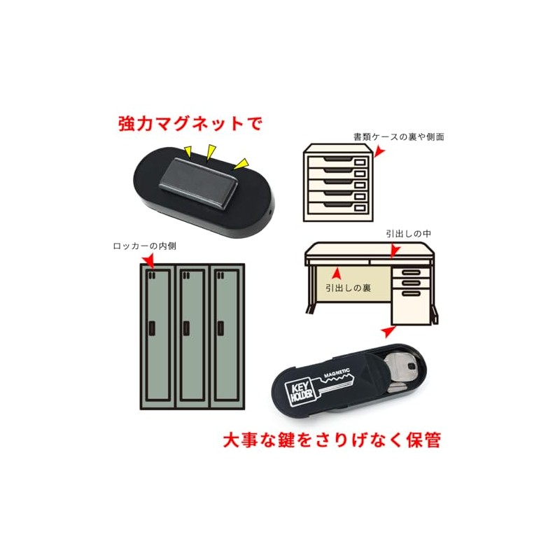 [Set of 2] TIGER Secret Key Case with Magnetic Key