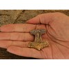 Kiss of Leather Thor's Hammer Pendant Bronze No. 57, Bronze,