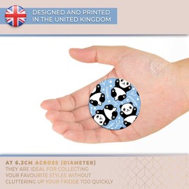 Destination Vinyl ltd Magnet for Refrigerator, Fridge - Blue Panda Bear Pattern China Cute for Office, Cabinet and Whiteboard, Magnetic Stickers, 44379