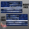 Sticker Sector Thin White Line Grunge Flag Mirrored Stickers 2