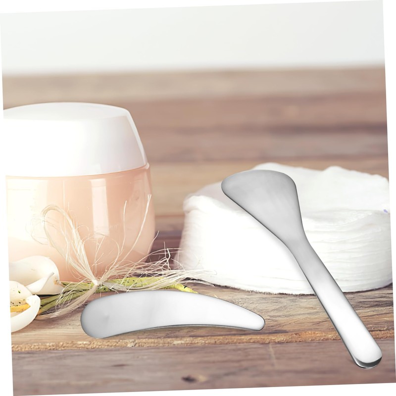 Baluue Portable Beauty Tools Set 2pcs Metal Makeup Spatulas for