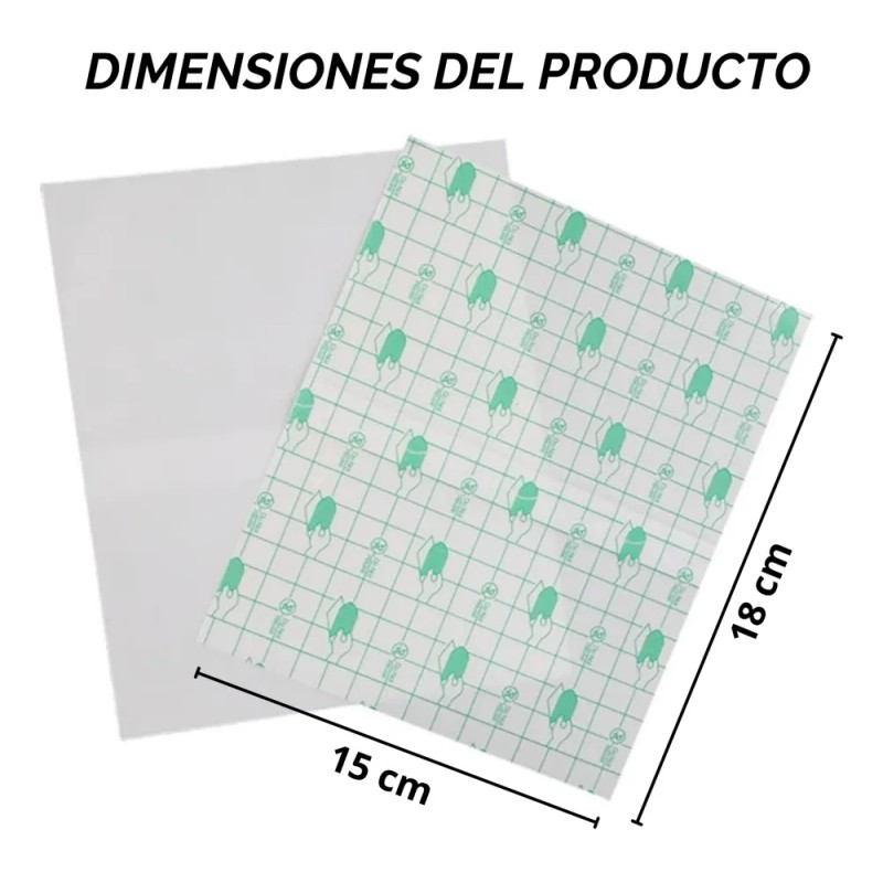 Parche Curación Film Protector Para Tatuaje 10 Pzs 15x18cm