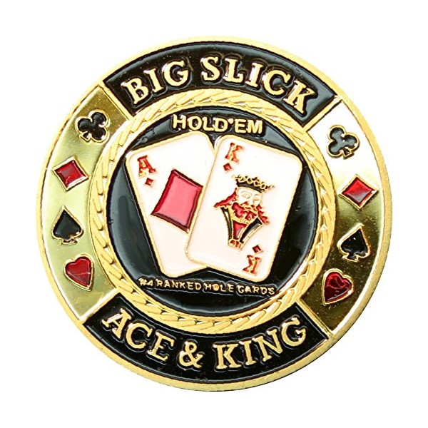 Fa. Wessel Poker Card Guard big Slick en Or véritable