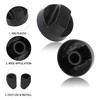 Bstinay 4 Pack Black Control Knobs with 12 Adapters Wide