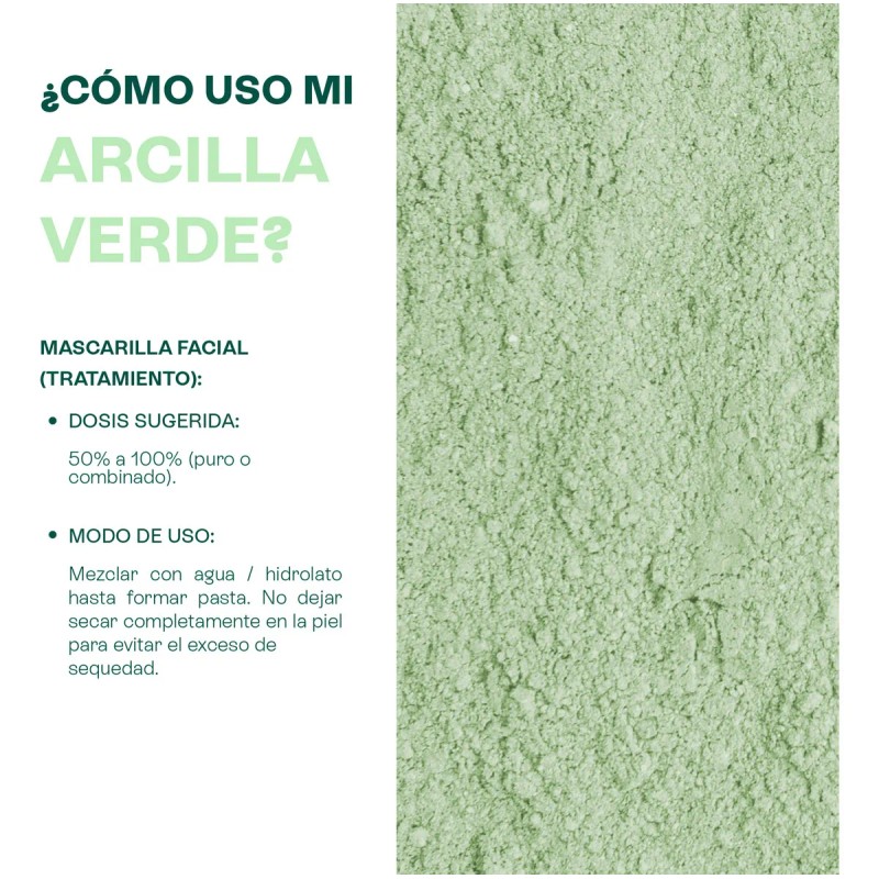 🔥 Arcilla verde mascarilla facial barro cosmetico para piel normal