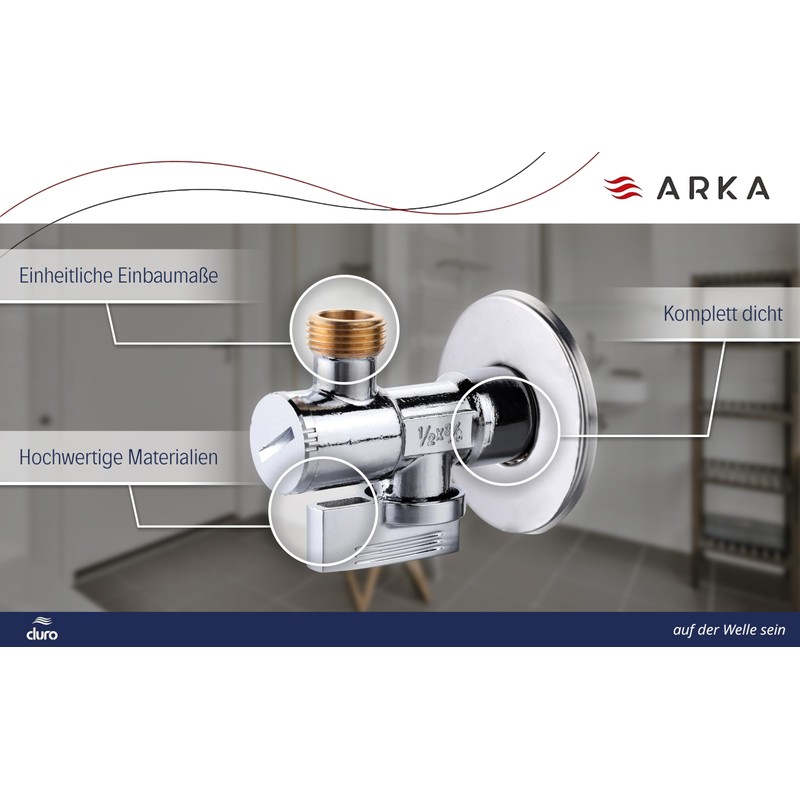 Duro Smart Angle Valve, 1/2 to 3/8 Inch Angle Regulating