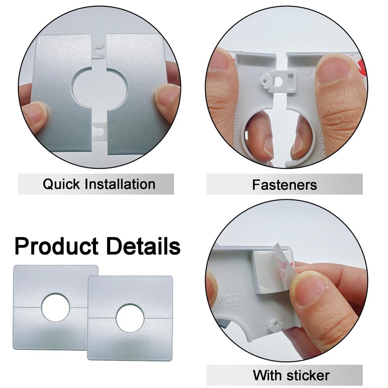 YJFY Pack of 2 Split Wall Flange Rosettes Cover Heating