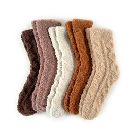 TEHOOK Fuzzy Socks for Women, Warm Soft Fluffy Cozy Winter Socks for Christmas Gifts & Stocking Stuffers