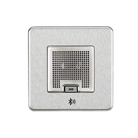 Screwless 3W RMS Bluetooth Speaker Outlet - Brushed Chrome