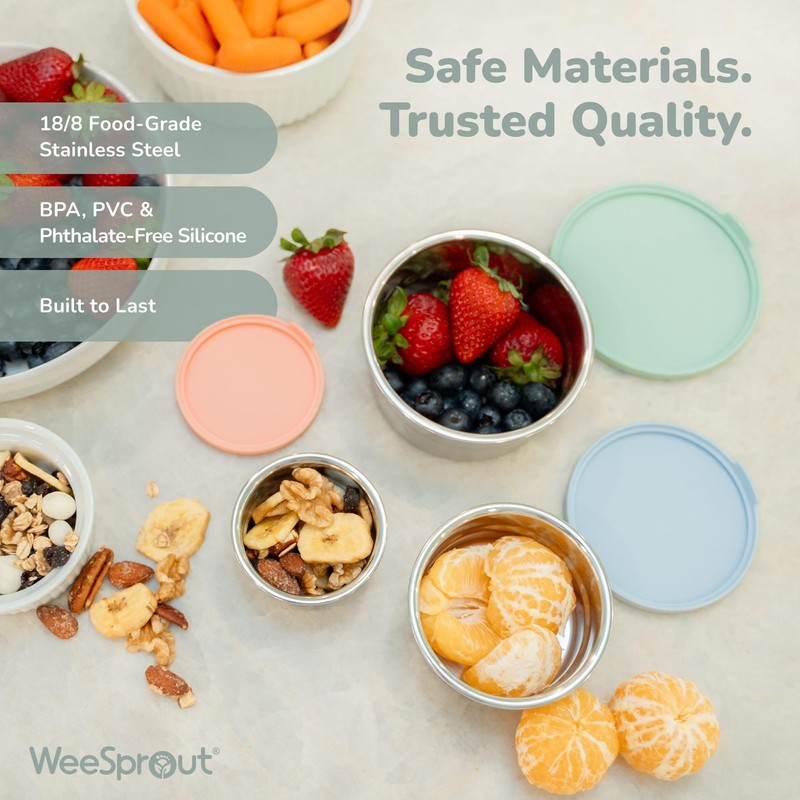 Stainless Steel Food Storage Containers - 3 Pack - 3