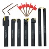 Indexable Lathe Turning Tool,1/2'' Shank 7 Pieces Carbide Turning Tool