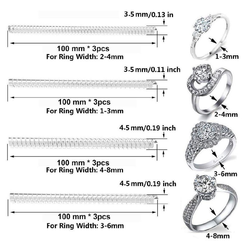Ring Size Adjuster, Ring Guard Clip Invisible Tightener Transparent Resizer