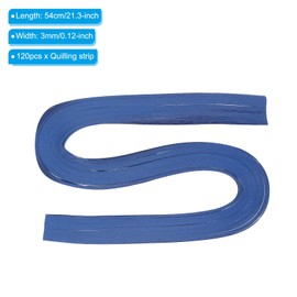 PATIKIL Quilling Strips Paper 120pcs 1/8"(3mm) 54cm Origami Paper Quilling Strip for Art DIY Hand Craft Christmas Navy Blue