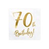 PartyDeco Servietten 70.Geburtstag 20 Stück 33x33cm 3-lagig Papierservietten Geburtstagsservietten