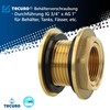 Tecuro Water Butt Connector Brass with 3/4 Inch Connection for