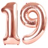 40 Inch Rose Gold Balloon Number 19 Balloon,Jumbo Mylar Foil