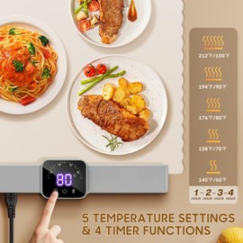 Food Warming Mats For Countertop,Warming Trays for Buffets Party,Electric Warming Trays with 5 Temperature Settings & 4 Hours Timer,Counter Warming Mat for Parties, Gatherings and Everyday Use
