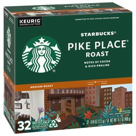 Starbucks® Pike Place Roast K-Cup® Packs, 32-count - Medium Roast (Packaging May Vary)