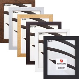 Craig Frames Made-To-Order Custom Picture Frame with Glass, Any Size 4x4 to 12x18 (.25" Increments), 1" Essentials Modern, (6) Colors