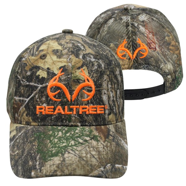 Realtree Edge Blaze Logo Camo Mesh Trucker Cap Hat Snapback