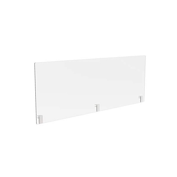 Clear Plastic Desk Divider Sneeze Guard Protective Screen (W1600 x H 600mm)