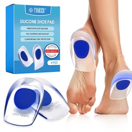 2 Pairs of Heel Cushion Inserts, Posture Correcting Heel Pads, Soft Heel Support Pads, Relieve Heel Pain and Posture Corrector for Men and Women